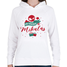 PRINTFASHION Én vagyok a Mikulás - Páros - Női kapucnis pulóver - Fehér