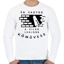 PRINTFASHION Én vagyok a világ legjobb kőművese - Fekete - Férfi pulóver - Fehér férfi pulóver, kardigán