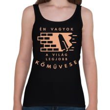 PRINTFASHION Én vagyok a világ legjobb kőművese - Világos - Női atléta - Fekete női trikó