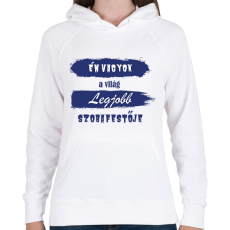 PRINTFASHION Én vagyok a világ legjobb szobafestője - Női kapucnis pulóver - Fehér