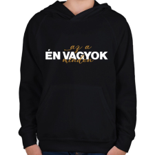 PRINTFASHION Én vagyok az a minden - páros minta - Gyerek kapucnis pulóver - Fekete gyerek pulóver, kardigán