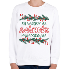 PRINTFASHION Én vagyok az ajándék - Gyerek pulóver - Fehér gyerek pulóver, kardigán