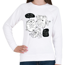 PRINTFASHION Én vagyok az apád - Női pulóver - Fehér női pulóver, kardigán