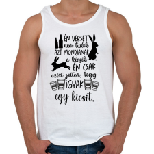PRINTFASHION Én verset nem tudok - Férfi atléta - Fehér atléta, trikó