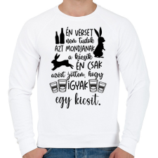 PRINTFASHION Én verset nem tudok - Férfi pulóver - Fehér férfi pulóver, kardigán