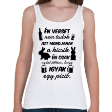 PRINTFASHION Én verset nem tudok - Női atléta - Fehér