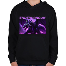 PRINTFASHION enderdragon irl minecraft - Gyerek kapucnis pulóver - Fekete gyerek pulóver, kardigán
