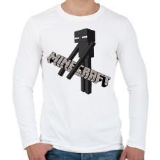 PRINTFASHION Enderman Thief - Férfi hosszú ujjú póló - Fehér