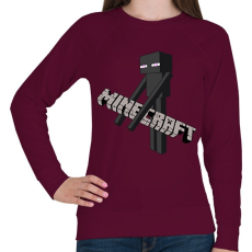 PRINTFASHION Enderman Thief - Női pulóver - Bordó