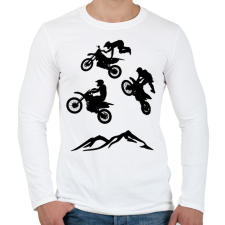 PRINTFASHION enduro - Férfi hosszú ujjú póló - Fehér férfi póló