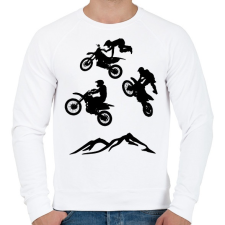 PRINTFASHION enduro - Férfi pulóver - Fehér férfi pulóver, kardigán