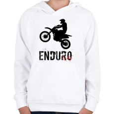 PRINTFASHION Enduro  - Gyerek kapucnis pulóver - Fehér
