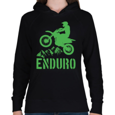 PRINTFASHION Enduro  - Női kapucnis pulóver - Fekete