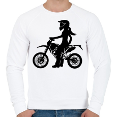 PRINTFASHION enduroscsaj - Férfi pulóver - Fehér
