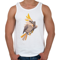 PRINTFASHION Énekes kakadu - Férfi atléta - Fehér