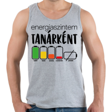 PRINTFASHION Energiaszintem Tanárként - Férfi atléta - Sport szürke atléta, trikó