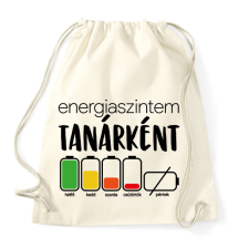 PRINTFASHION Energiaszintem Tanárként - Sportzsák, Tornazsák - Natúr tornazsák
