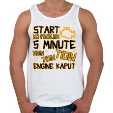 PRINTFASHION Engine kaput - Férfi atléta - Fehér
