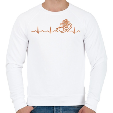 PRINTFASHION Engine life sign  - Férfi pulóver - Fehér