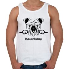 PRINTFASHION English Bulldog - Férfi atléta - Fehér