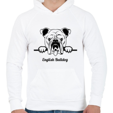 PRINTFASHION English Bulldog - Férfi kapucnis pulóver - Fehér