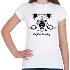 PRINTFASHION English Bulldog - Női póló - Fehér