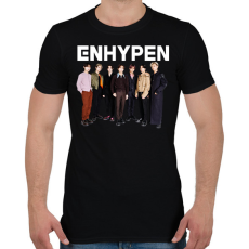 PRINTFASHION ENHYPEN KPOP  - Férfi póló - Fekete
