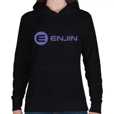 PRINTFASHION ENJ Logo 2 - Női kapucnis pulóver - Fekete