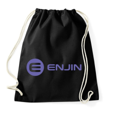 PRINTFASHION ENJ Logo 2 - Sportzsák, Tornazsák - Fekete tornazsák
