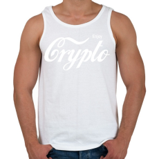 PRINTFASHION Enjoy Crypto - Férfi atléta - Fehér