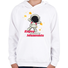 PRINTFASHION Enjoy Every Moments - Gyerek kapucnis pulóver - Fehér gyerek pulóver, kardigán