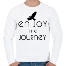 PRINTFASHION ENJOY THE JOURNEY - Férfi pulóver - Fehér férfi pulóver, kardigán