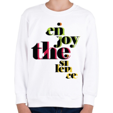 PRINTFASHION enjoy the silence typo - Gyerek pulóver - Fehér