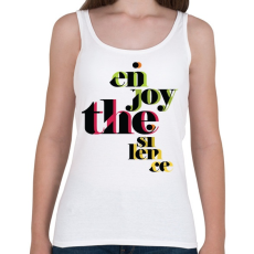 PRINTFASHION enjoy the silence typo - Női atléta - Fehér