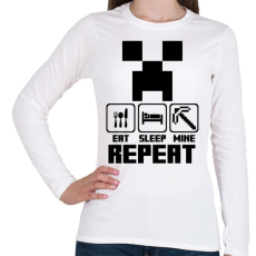PRINTFASHION Enni, Aludni, Craftolni - Női hosszú ujjú póló - Fehér