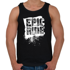 PRINTFASHION Epic Ride - fehér - Férfi atléta - Fekete atléta, trikó