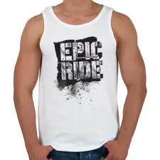 PRINTFASHION Epic Ride - fekete - Férfi atléta - Fehér atléta, trikó