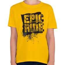 PRINTFASHION Epic Ride - fekete - Gyerek póló - Sárga gyerek póló