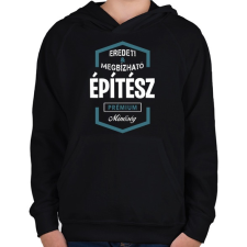 PRINTFASHION Építész prémium minőség - Gyerek kapucnis pulóver - Fekete gyerek pulóver, kardigán
