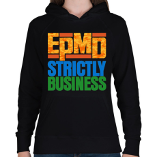 PRINTFASHION epmd - Női kapucnis pulóver - Fekete