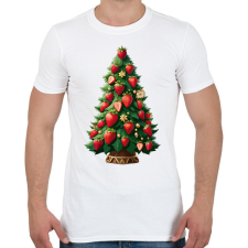 PRINTFASHION Epres karácsonyfa - Férfi póló - Fehér férfi póló