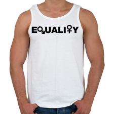 PRINTFASHION Equality - Egyenlőség - Egyenjogúság - Férfi atléta - Fehér atléta, trikó