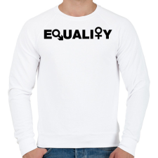 PRINTFASHION Equality - Egyenlőség - Egyenjogúság - Férfi pulóver - Fehér férfi pulóver, kardigán