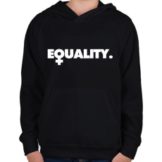 PRINTFASHION Equality - Gyerek kapucnis pulóver - Fekete
