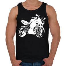 PRINTFASHION er6f-fehér - Férfi atléta - Fekete