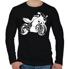 PRINTFASHION er6f-fehér - Férfi hosszú ujjú póló - Fekete