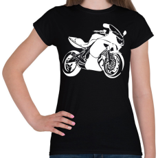 PRINTFASHION er6f-fehér - Női póló - Fekete