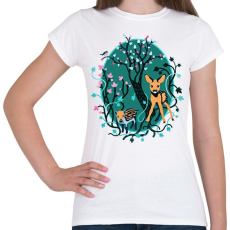 PRINTFASHION Erdei állatok - Női póló - Fehér