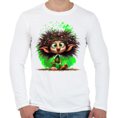 PRINTFASHION Erdei manófiú - Férfi hosszú ujjú póló - Fehér