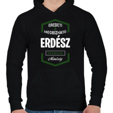 PRINTFASHION Erdész prémium minőség - Férfi kapucnis pulóver - Fekete
